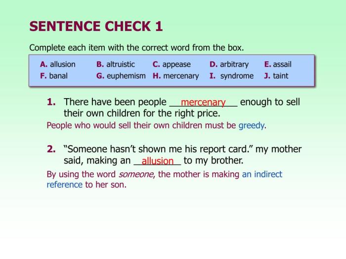 Chapter 3 sentence check 2 answer key