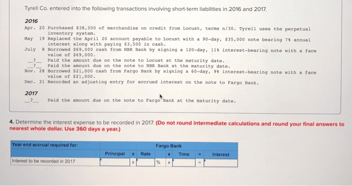 Tyrell company entered into the following transactions