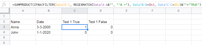 Array arguments to countifs are of different size